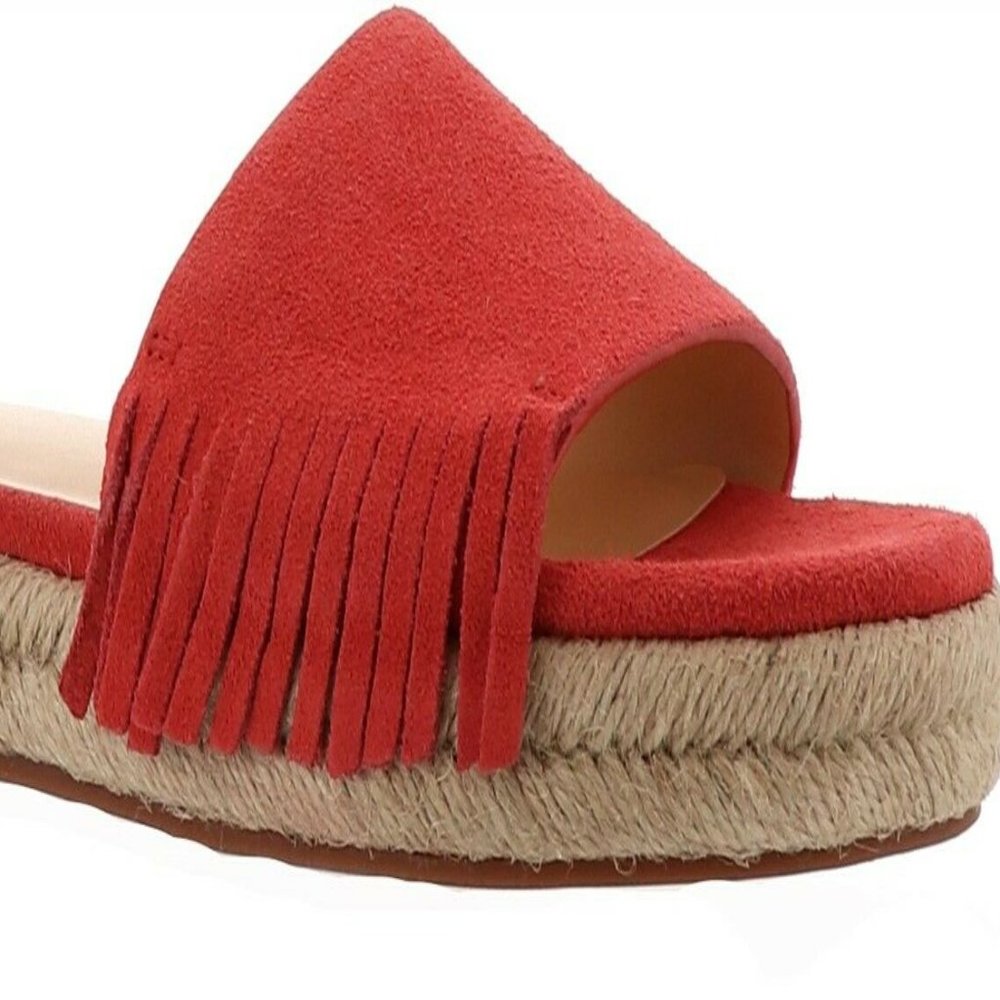 C Wonder Suede Flat Espadrilles Fringe Tabitha Daiquiri 8M
